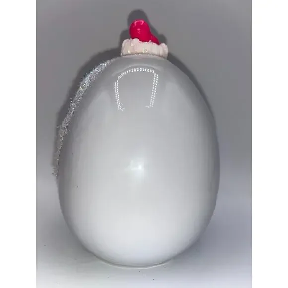 Vintage Ceramic Diorama Egg Pink Rhinestone Bunny Deb O. Original Designs OOAK - Picture 13 of 16